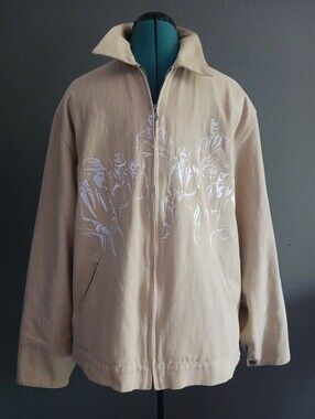 Derschutze Vintage Beige Canvas Jacket SiE XL